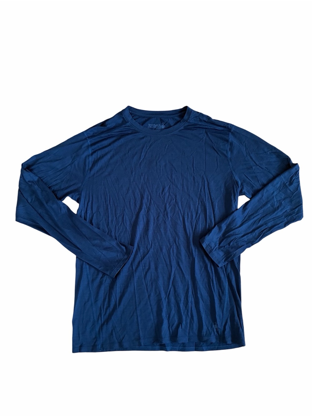 Smartwool Mens Merino Wool Baselayer Long Sleeve Blue Size Xlarge
